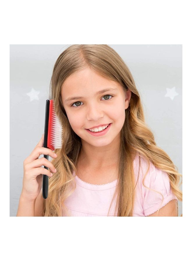 ZENHOME Buffered Nylon Bristle Brush Massage Comb with Anti-static Rubber Pad Multicolour - Image 4