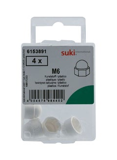 M6 Hex Cap White