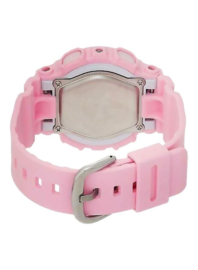 جي شوك ساعة يد بعقارب ورقمية من مجموعة جي - شوك بسوار من الراتنج طراز BA-110SC-4ADR للنساء - Image 2