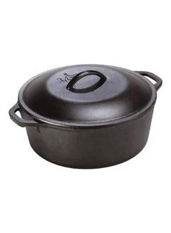 LODGE L8DOL3 Cast Iron Serving Pot, Pre-Seasoned 5 Quart Black  - Image 1