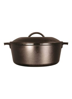 LODGE L8DOL3 Cast Iron Serving Pot, Pre-Seasoned 5 Quart Black  - Image 2