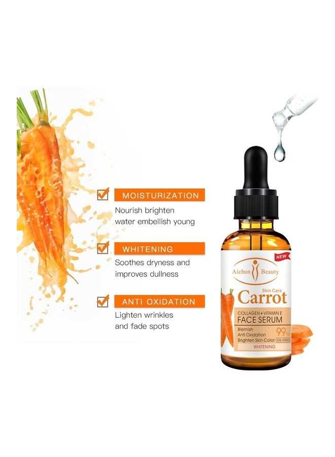 Aichun beauty 4-Piece Carrot Collagen Plus Vitamin-E Face Serum Orange 30ml  - Image 3