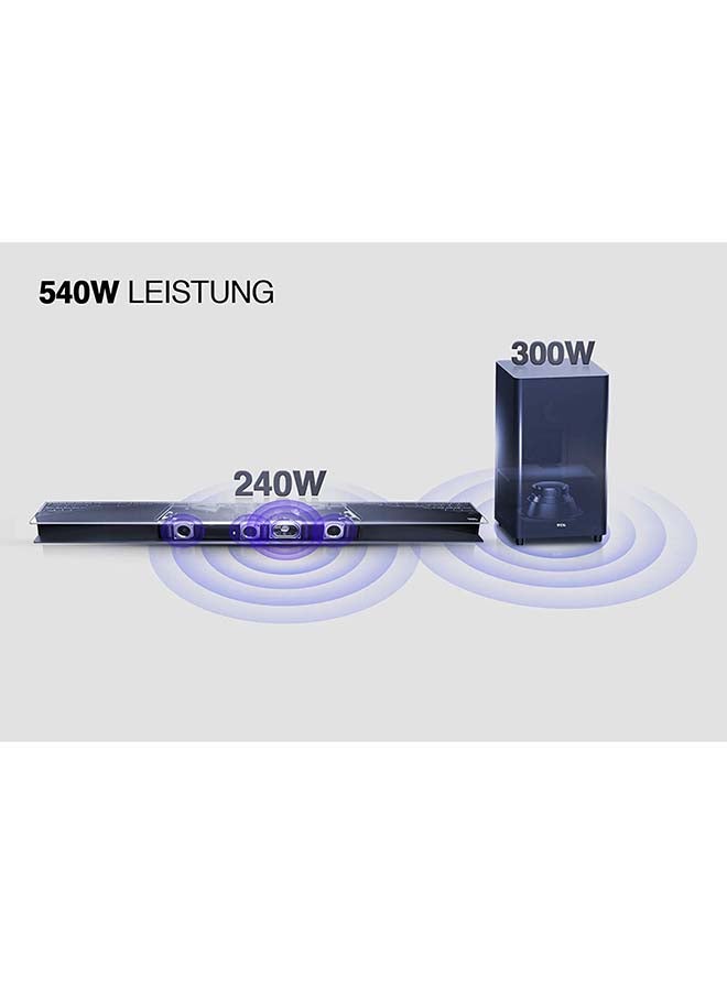 TCL - TCL 3.1CH Ray Danz Soundbar With Wireless Subwoofer 540 Watts TS9030 Black TS9030 Black - Image 1