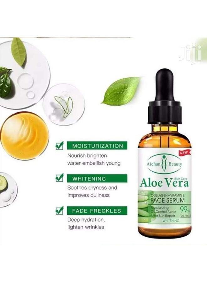 Aichun beauty - 4-Piece Aloe Vera Moisturizing and Oil Control Face Serum Multicolour 30ml - Image 1