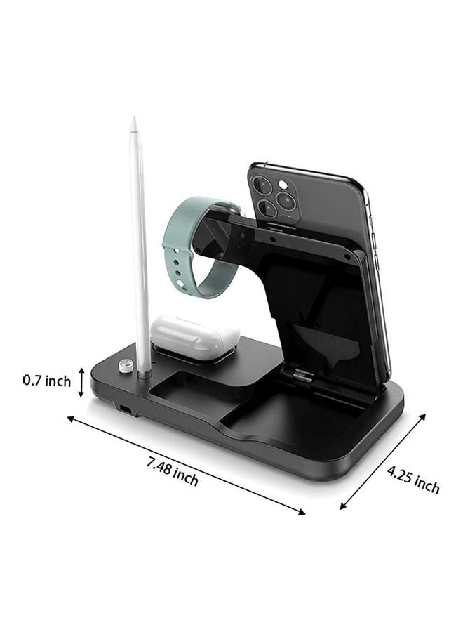 موكوم قاعدة شحن سريع لاسلكية 4 في 1 أسود - Image 3