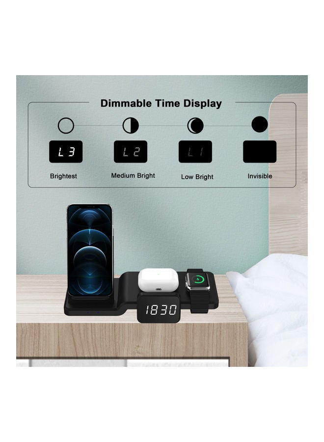 3-In-1 Wireless Fast Charging Station With Time Display Black - v1622522822/N47879413A_7