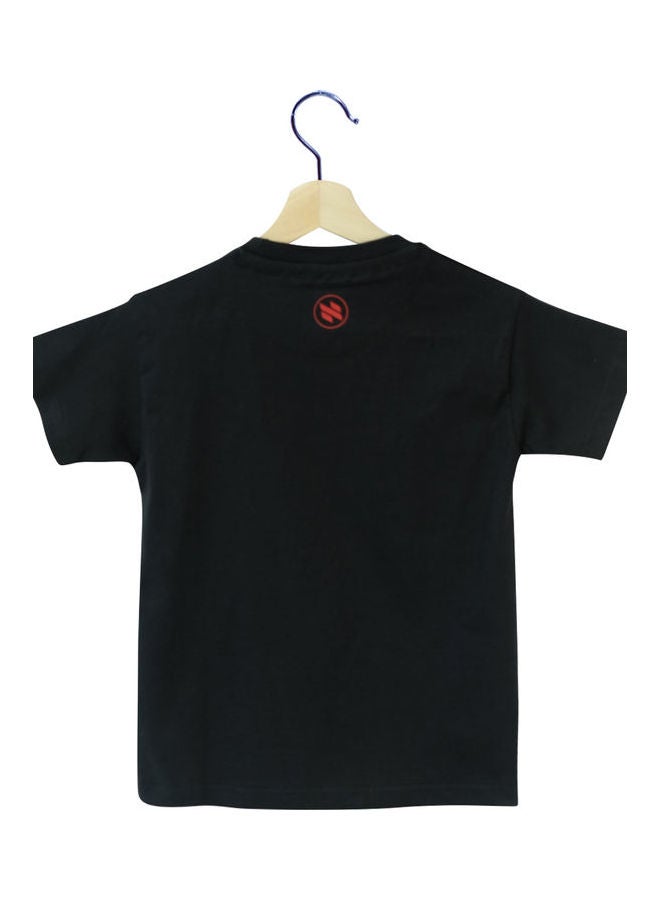 نيلو تيشيرت بطبعة عبارة Cyberpunk" للمراهقين" أسود - Image 2