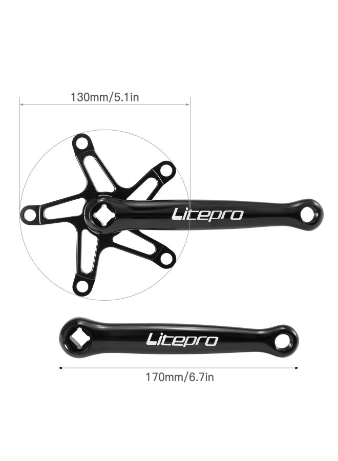 Litepro 2-Piece Bicycle Crankset Set 5.1inch  - Image 2