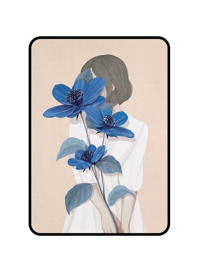 Theodor Protective Flip Case Cover For Apple iPad 8th Generation Blue Flower And Girl - Image 1
