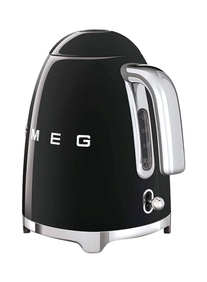 smeg 50's Retro Style Aesthetic Electric Kettle 1.7 L 2400 W KLF03BLUK/AU Black/Silver  - Image 2