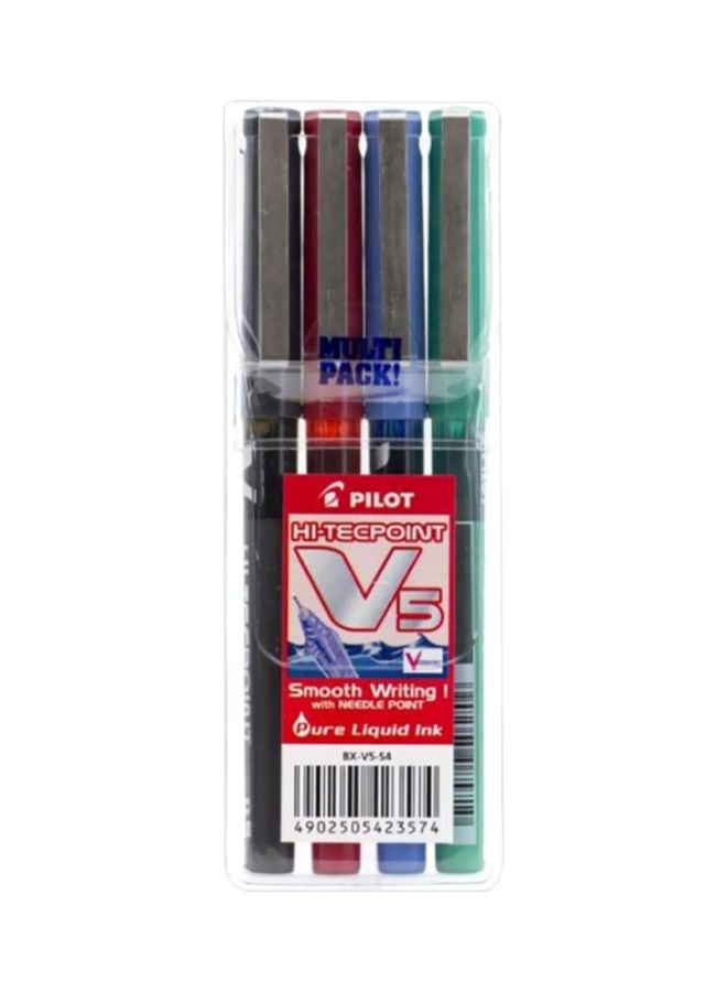 بايلوت طقم قلم حبر سائل هاي تيك بوينت من 4 قطع متعدد الألوان