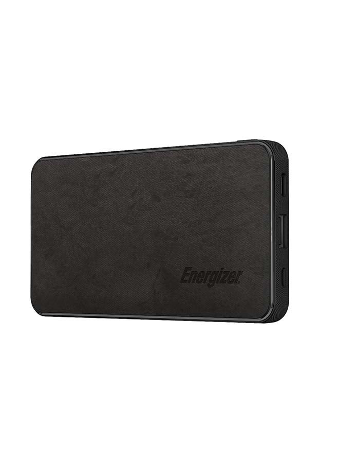 Energizer - 10000.0 mAh HighTech 2.1A Fast Charging Premium Fabric Power Bank, USB-A and Type-C Outputs, micro-USB and Type-C Inputs, PowerSafe Management Black - Image 1