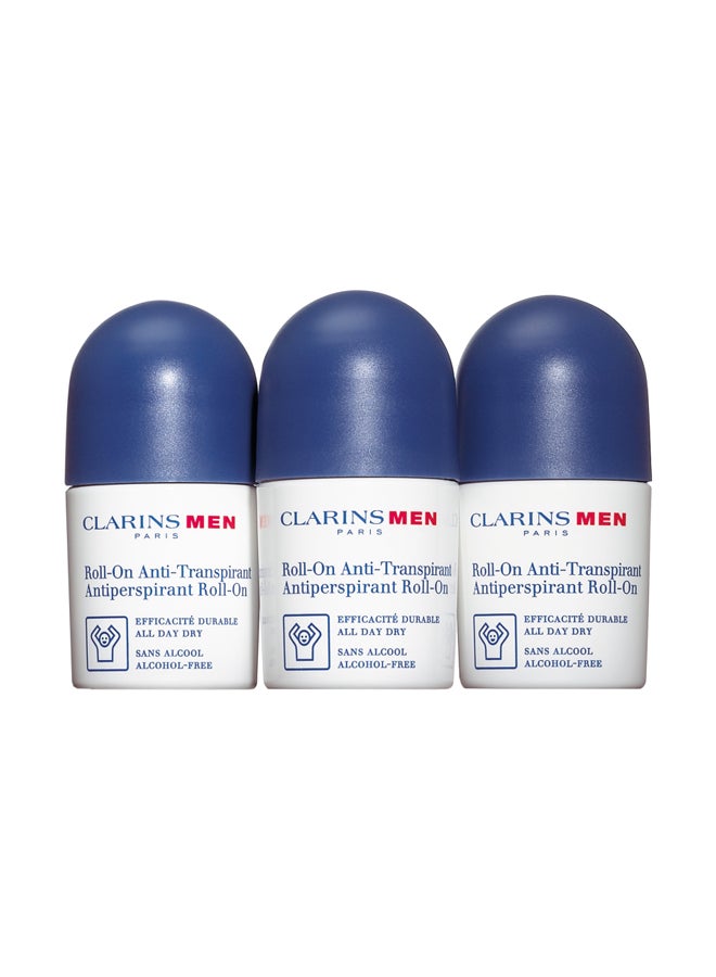 CLARINS - Antiperspirant Deo Roll On Trio, 50 ml 50ml - Image 1