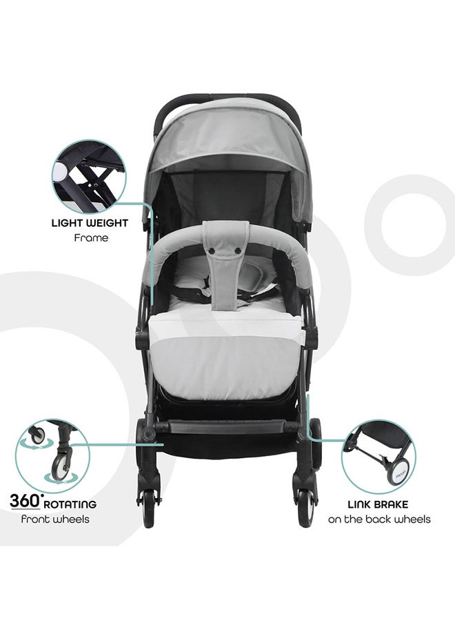 Moon Compact  - Cabin Stroller -Light Grey  - Image 3