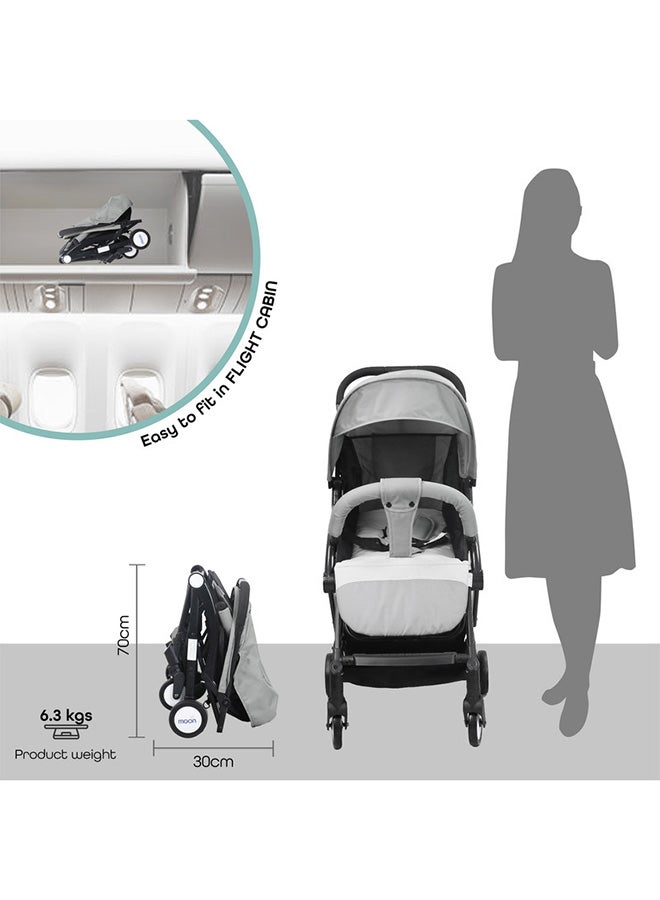 Moon Compact  - Cabin Stroller -Light Grey  - Image 5