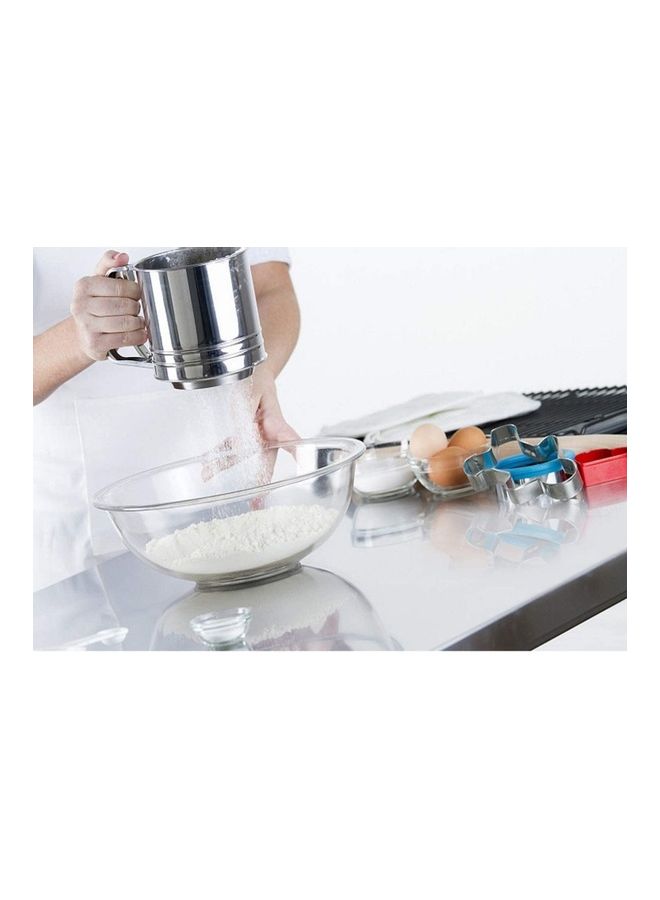 ZENHOME Baking Stainless Steel Sieve Cup With Volume Scale Mark For Flour and Sugar Silver  - Image 3