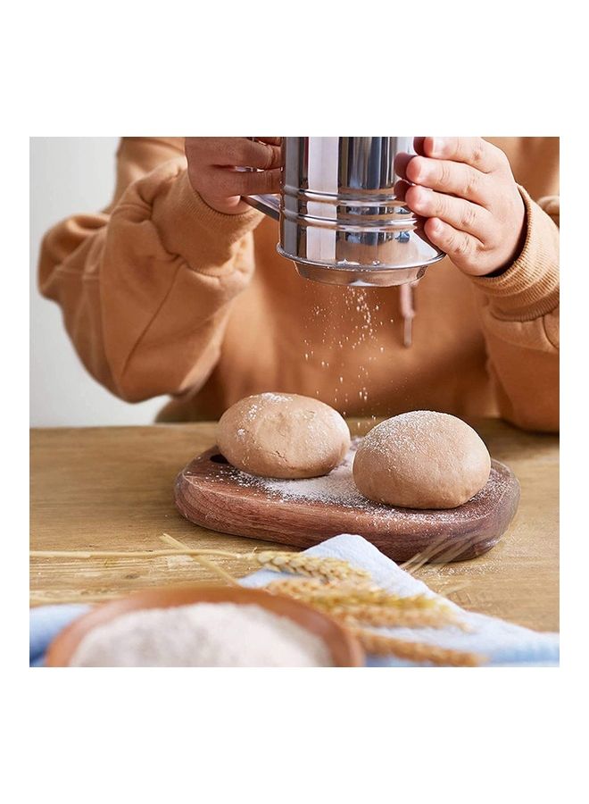ZENHOME Baking Stainless Steel Sieve Cup With Volume Scale Mark For Flour and Sugar Silver  - Image 4