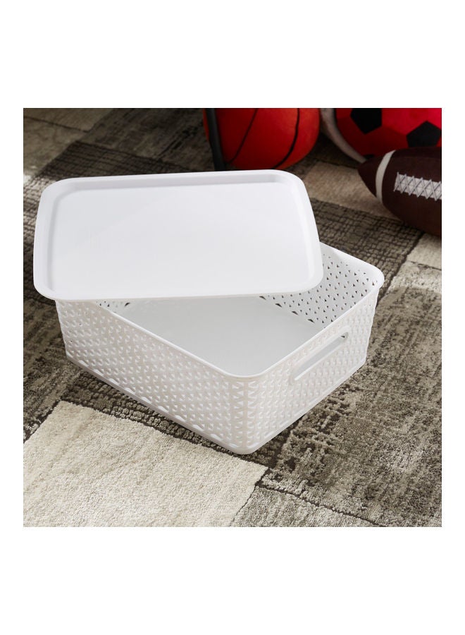 هوم بوكس سلة رويال بغطاء من سبكترا - 14 سم أبيض 14 x 30سم - Image 2