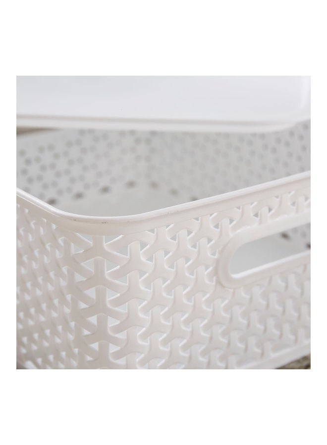 هوم بوكس سلة رويال بغطاء من سبكترا - 14 سم أبيض 14 x 30سم - Image 3