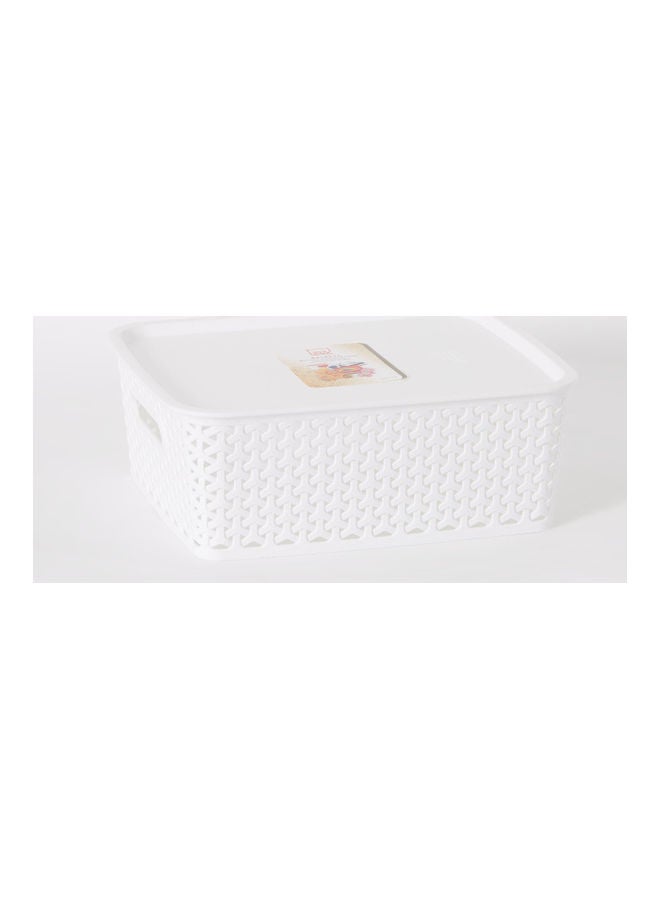 هوم بوكس سلة رويال بغطاء من سبكترا - 14 سم أبيض 14 x 30سم - Image 4