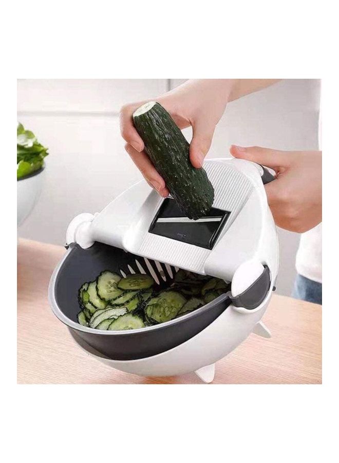 9-in-1 Neo Multi-Functional Chopping Board With Drain Basket Black/White 11 x 23cm