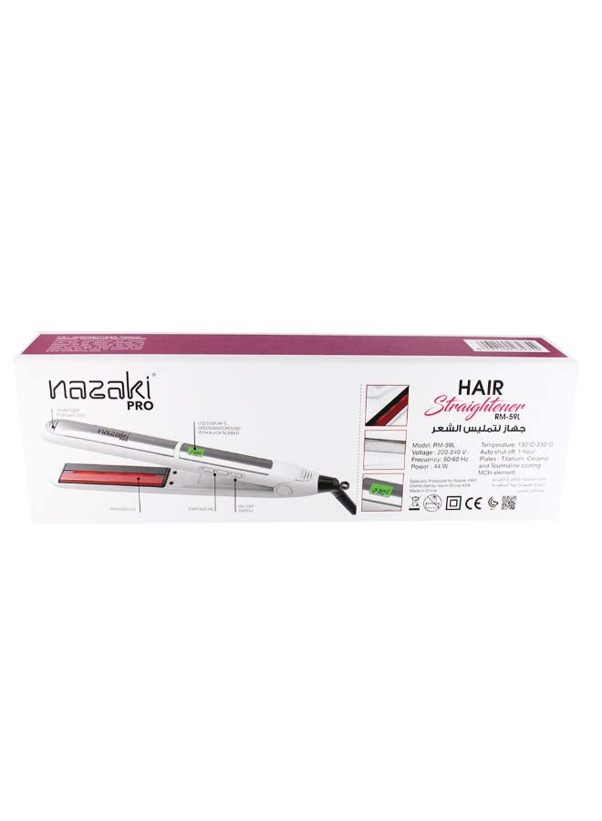 NAZAKI Hair Straightener Infrared Pro White/Black - Image 2