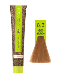 Macadamia Natural Cream Hair Colour 8.3 Light Gold Blonde 100ml 
