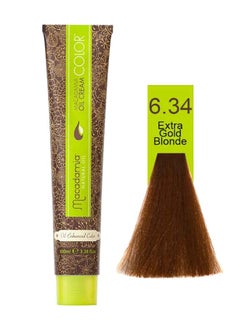 Macadamia Natural Cream Hair Colour 6.34 Extra Gold Blonde 100ml 