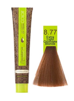 Macadamia Natural Cream Hair Colour 8.77  Extra Light Chocolate Blonde 100ml 