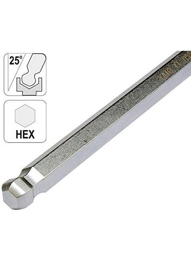 ياتو مفتاح سداسي بمقبض تائي وطرف كروي مقاس 8 مم طراز YT-05593 أحمر/أسود/فضي 8مم - Image 3