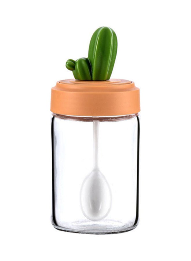 Arabest 5-Piece Glass Cactus Spice Jar Multicolour 14.5x15.5x15.5cm  - Image 2