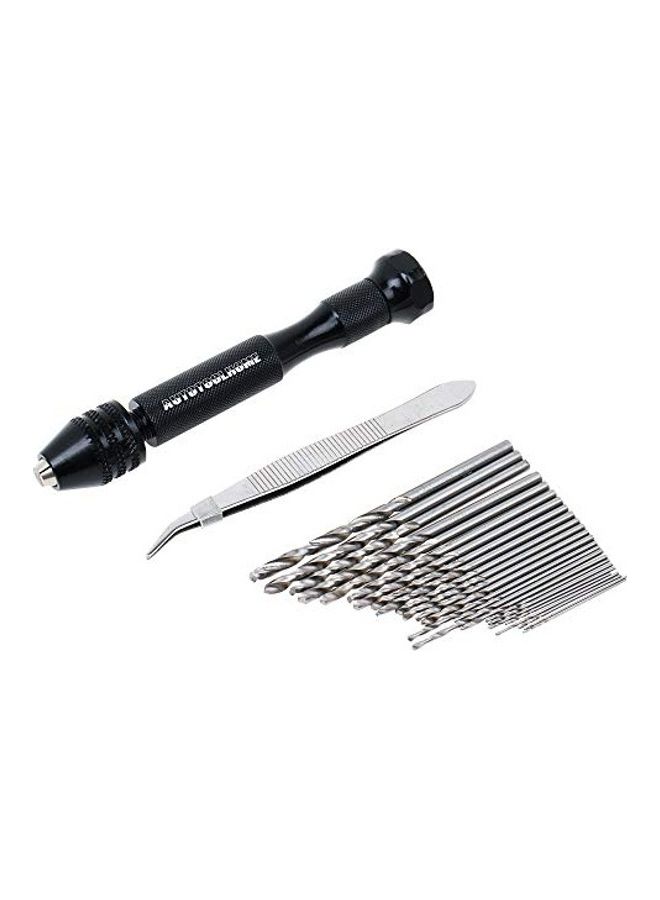 25-Piece Micro Twist Drill Bits Set Silver/Black  - Image 1
