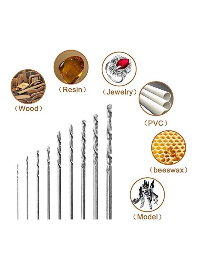 25-Piece Micro Twist Drill Bits Set Silver/Black  - Image 5