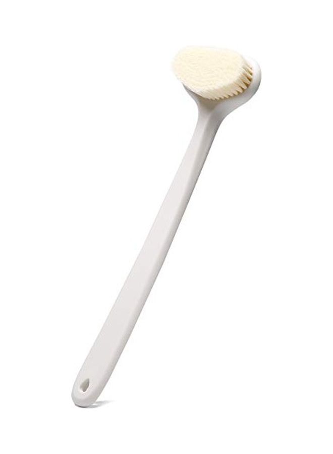Bath Body Brush White/Cream 1.5x4x14inch 