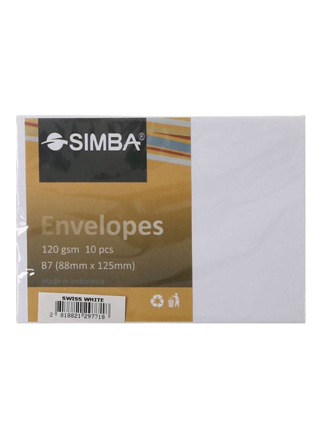 Simbalion 10 Pcs Envelope 8.8×12.5 cm 120 gsm B7 