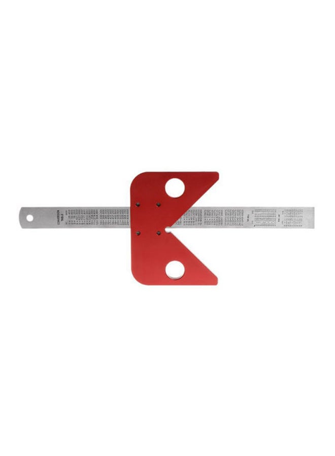 Center Finder Measuring Tool Red/Silver 16x5x15cm - Image 5