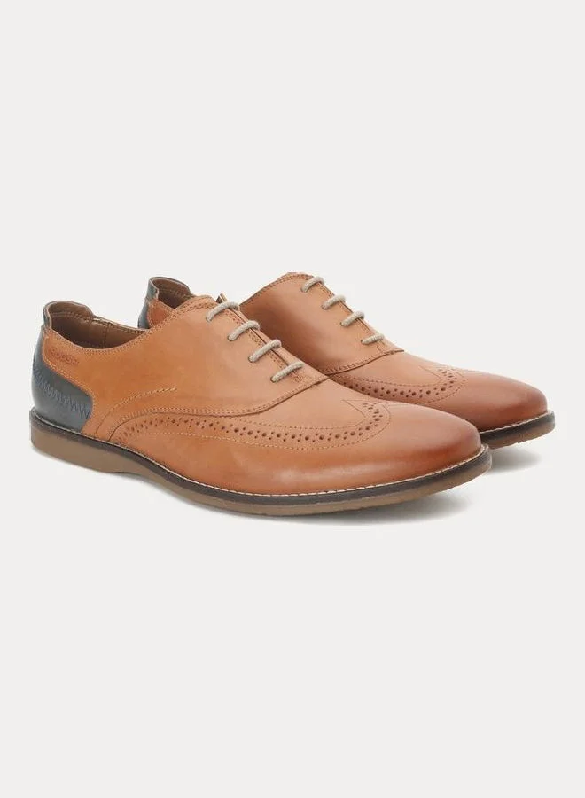 RUOSH Lace-Up Formal Shoes Tan Brown