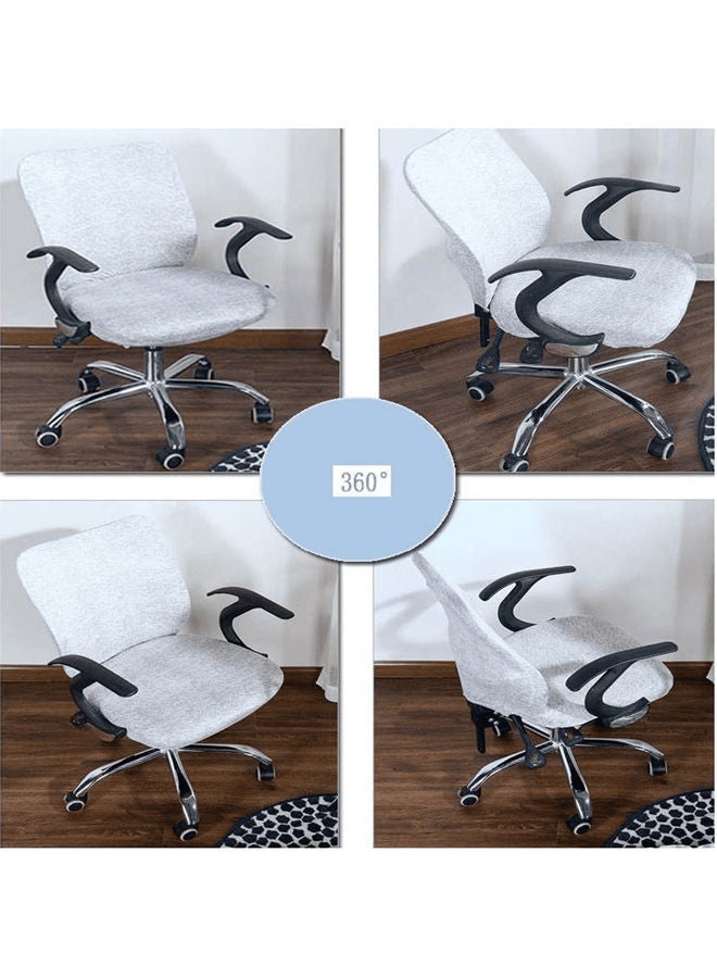 عربست 2-Piece Anti-Slip Dust Proof Chair Cover White  - Image 2