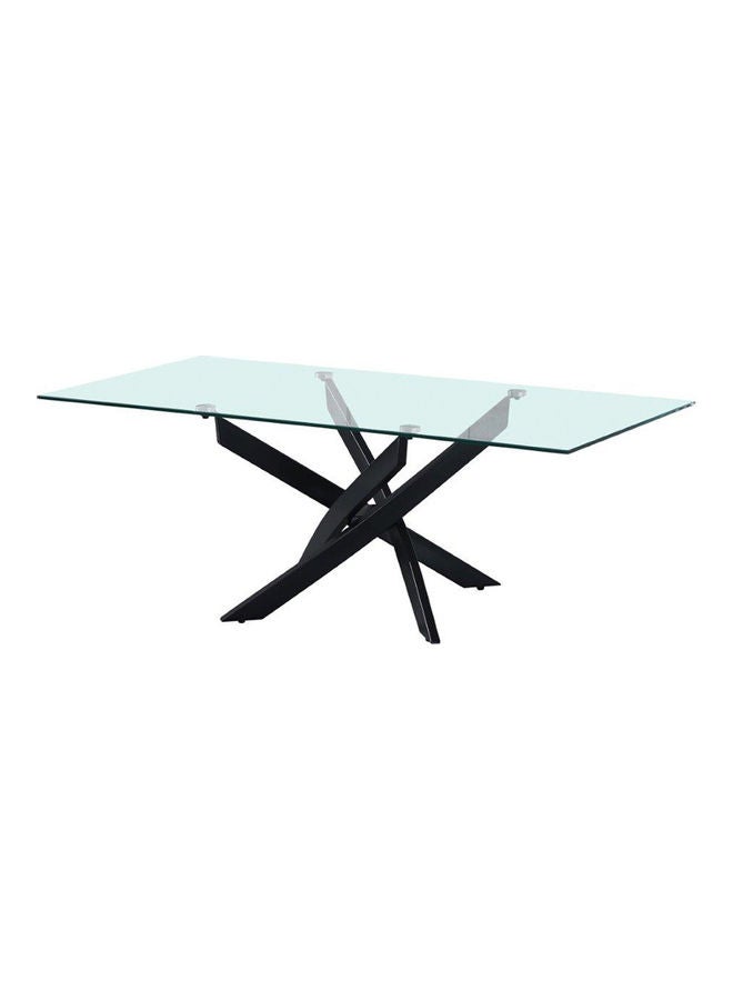 DANUBE HOME Leonardo Coffee Table Clear/Black 120 x 60 x 45cm  - Image 2