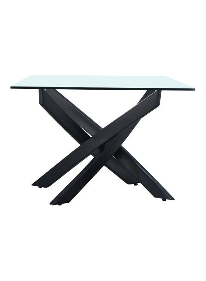 DANUBE HOME Leonardo Coffee Table Clear/Black 120 x 60 x 45cm  - Image 3