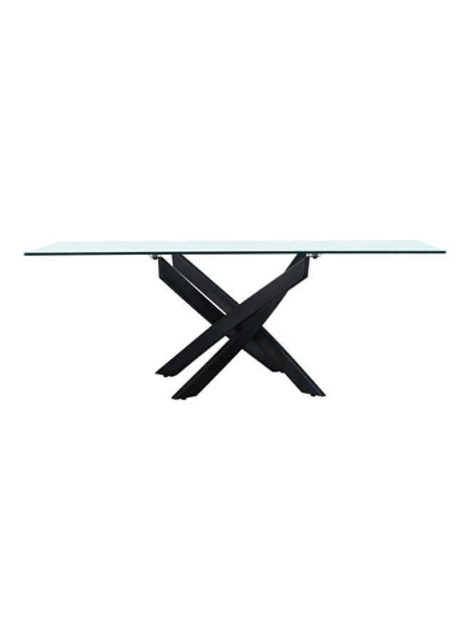 DANUBE HOME Leonardo Coffee Table Clear/Black 120 x 60 x 45cm  - Image 4