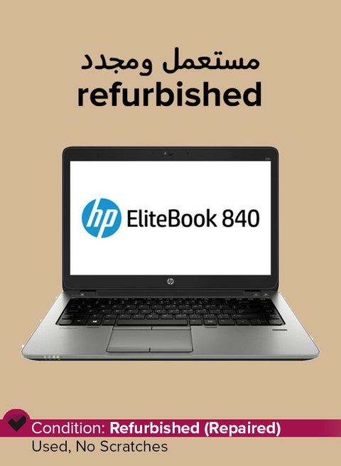 Refurbished - EliteBook 840-G1 (2013) Laptop With 14-Inch Display,Intel Core i5 Processor/4th Gen/4GB RAM/500GB HDD/Integrated Graphics Black Black