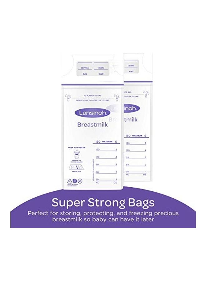 مجموعة أكياس تخزين حليب الأم من 100 قطعة - Image 2