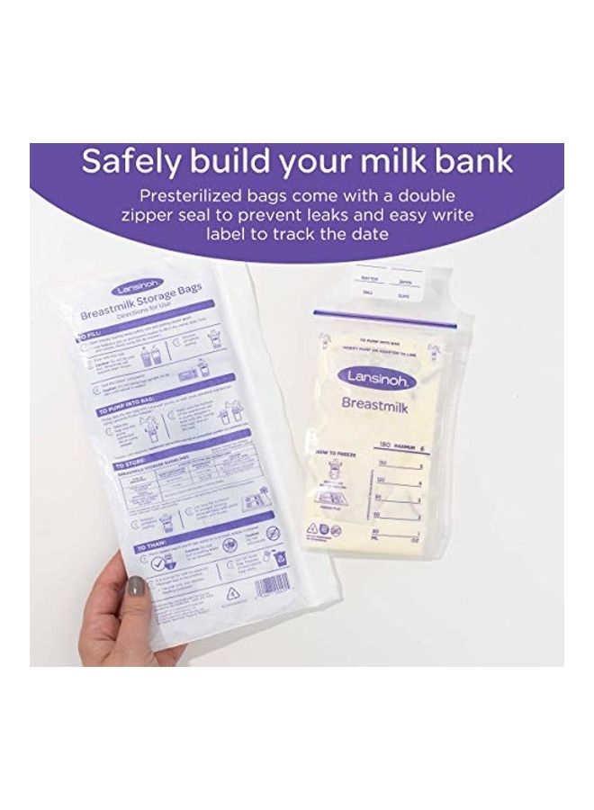 مجموعة أكياس تخزين حليب الأم من 100 قطعة - Image 3