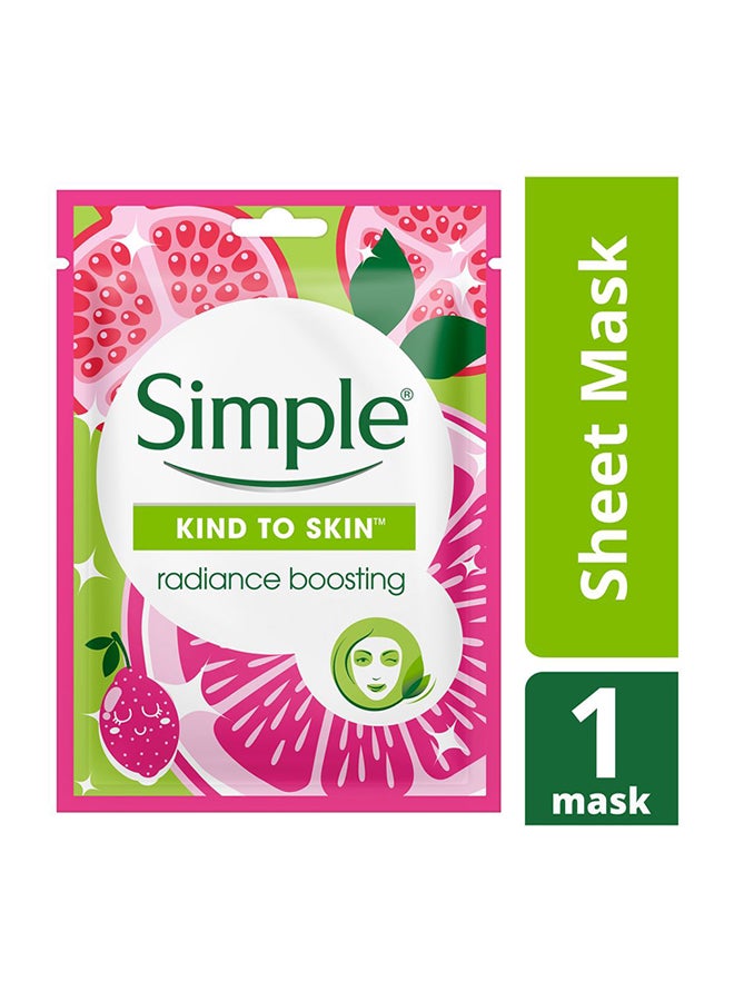 simple - Radiance Boosting Sheet Mask With Naturally Derived Fruit Enzymes 25ml - Image 1