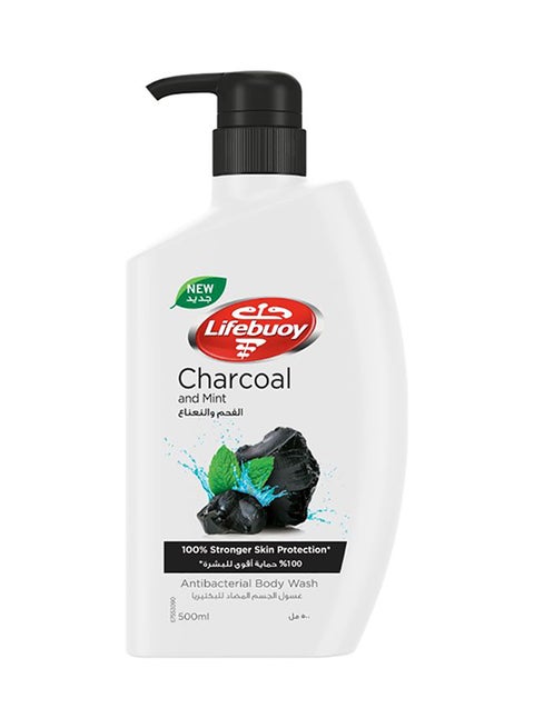 Charcoal And Mint Antibacterial Body Wash 500ml