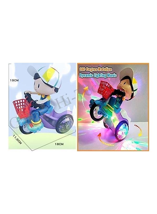 Sky Tech Light And Sound Musical Stunt Bike Tricycle Multicolour  - Image 3