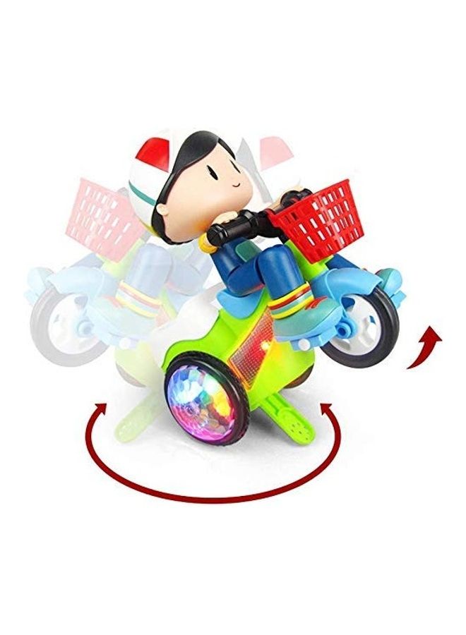 Light And Sound Musical Stunt Bike Tricycle  Toy Multicolour - Image 3