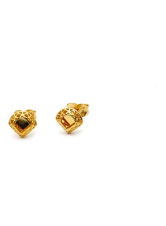 Gold Zone 18 Karat Gold Framed Triangle Earrings  - Image 2