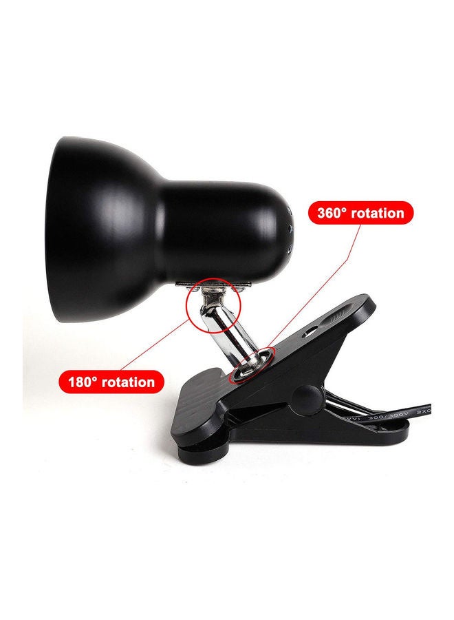 حامل مصباح تدفئة لتثبيت مصباح بيت الزواحف أسود - Image 4